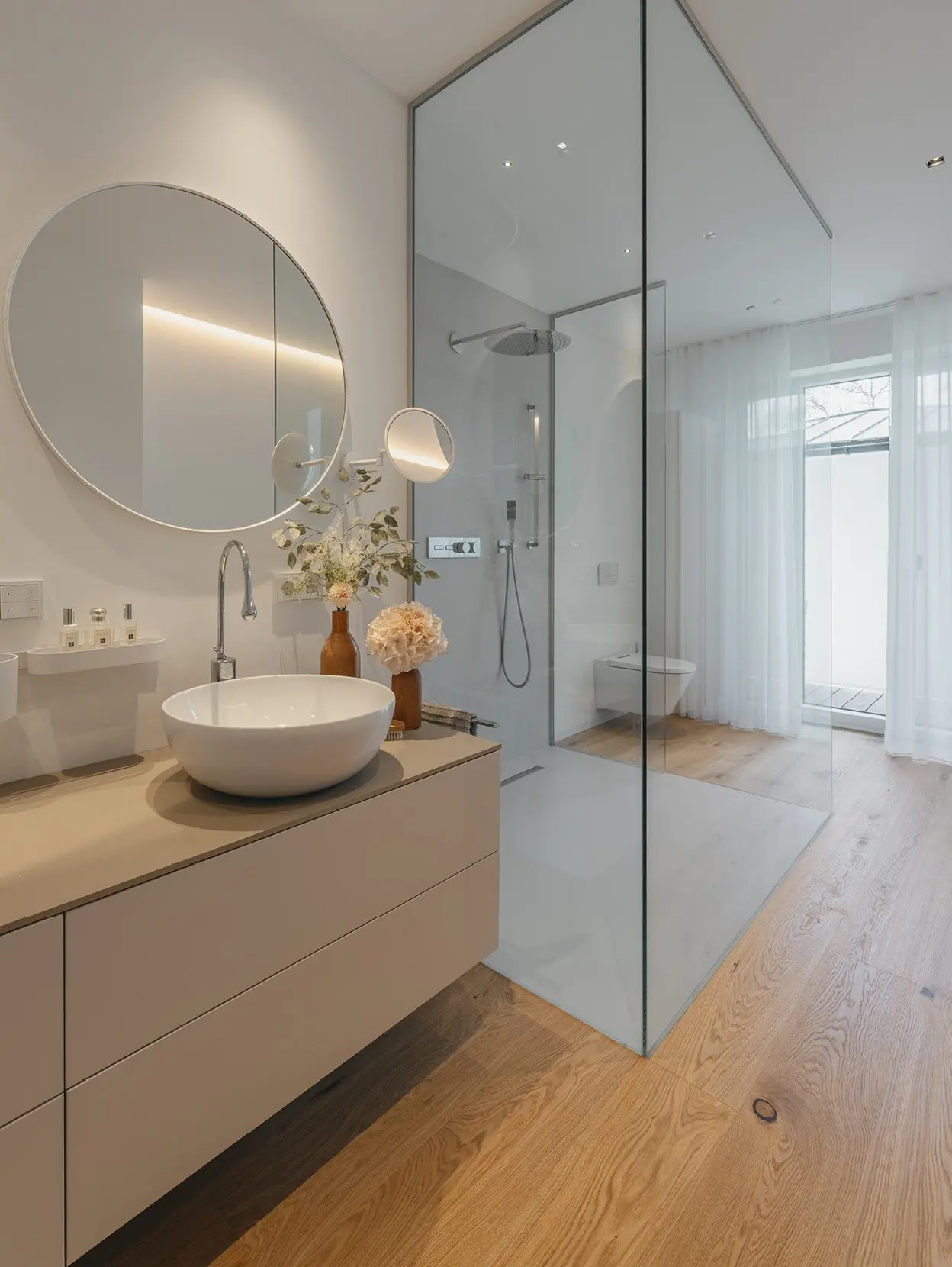 Podlaha v moderní koupelně