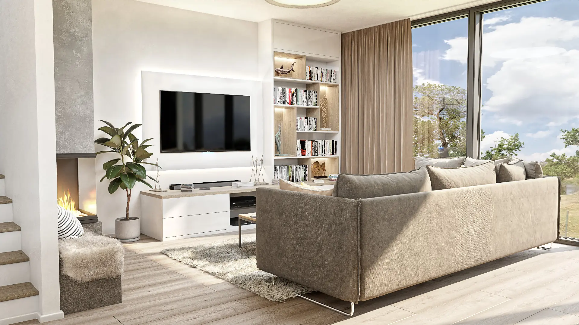 Luxusní obývací pokoj