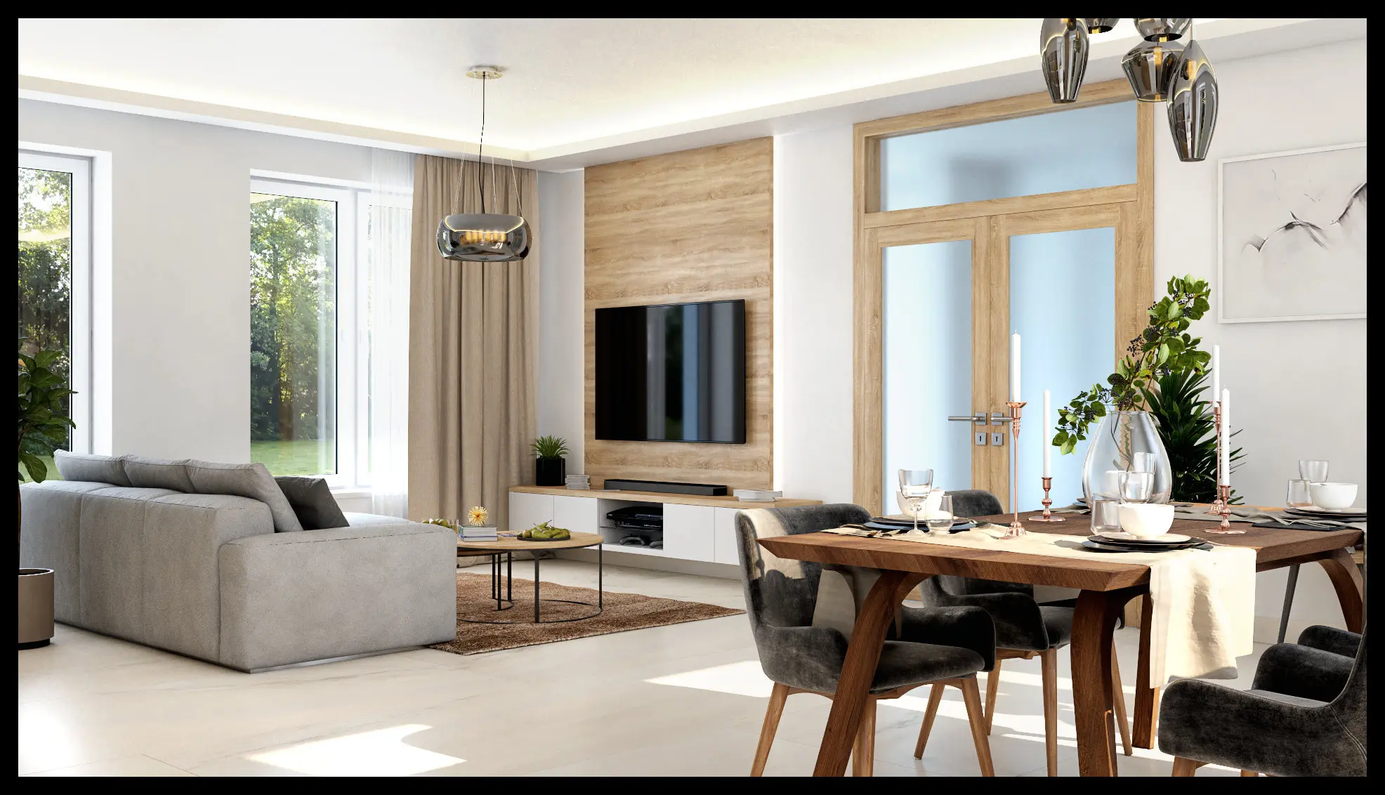 Návrh obývacího pokoje