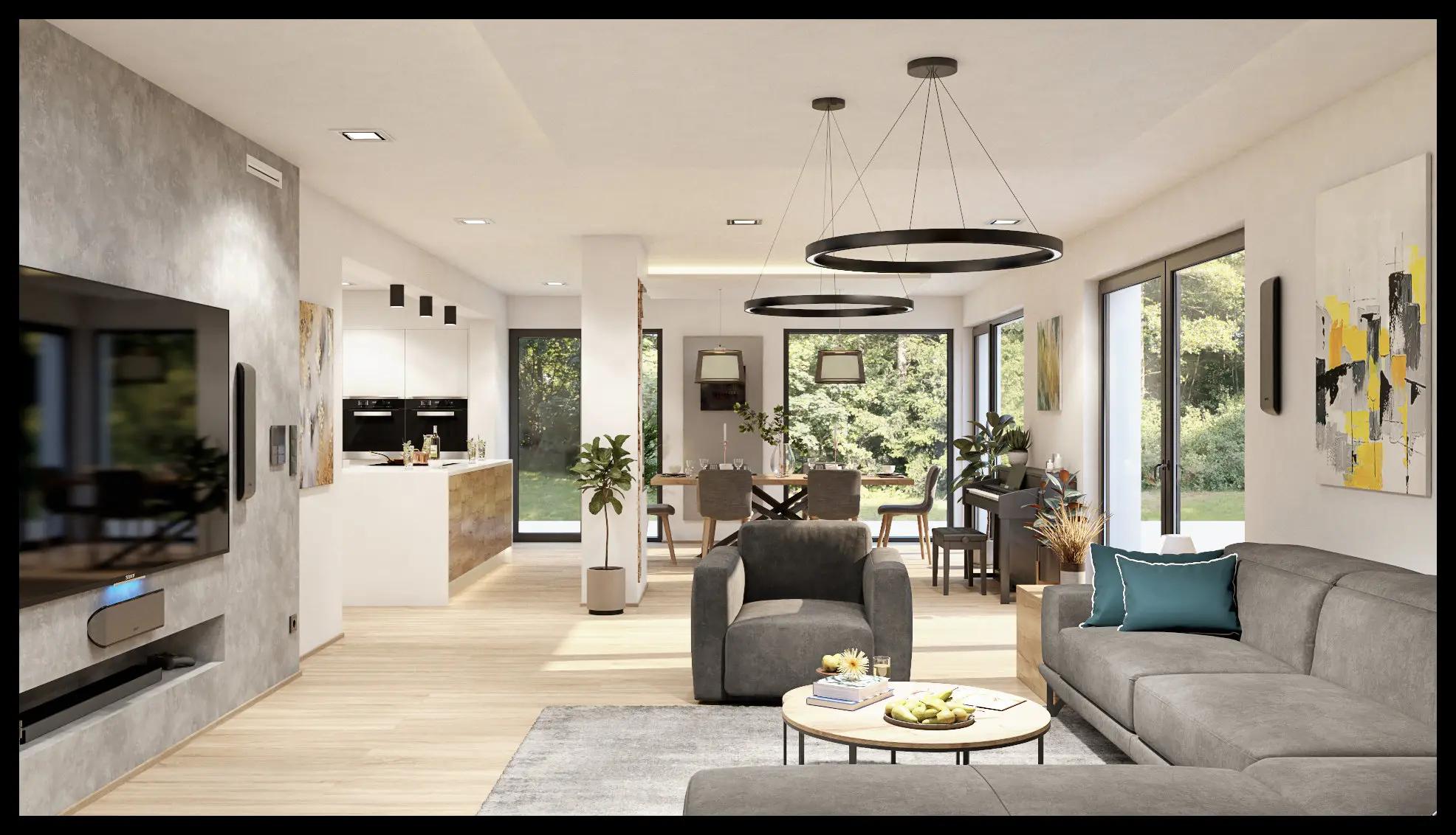 Návrh obývacího pokoje